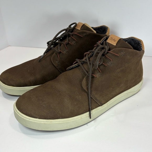 Olukai Nana Hele Men’s Shoes Brown Leather Shearling Sz 11.5 Outdoor Beach main image 7